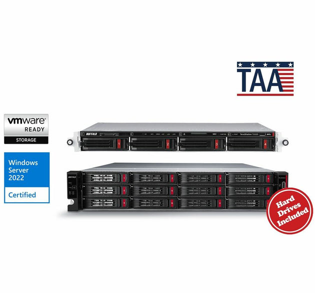 BUFFALO TeraStation 5420RN 4-Bay Secure Business Rackmount NAS 32TB (4x8TB) w/ Hard Drives Included